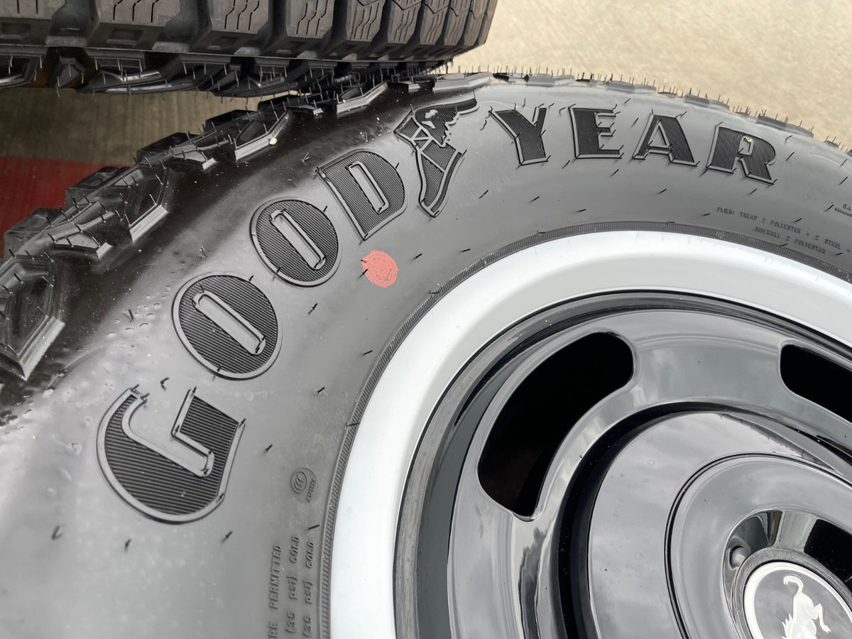 17" Ford Bronco HERITAGE Edition wheels rims white GOODYEAR 35" SET NEW