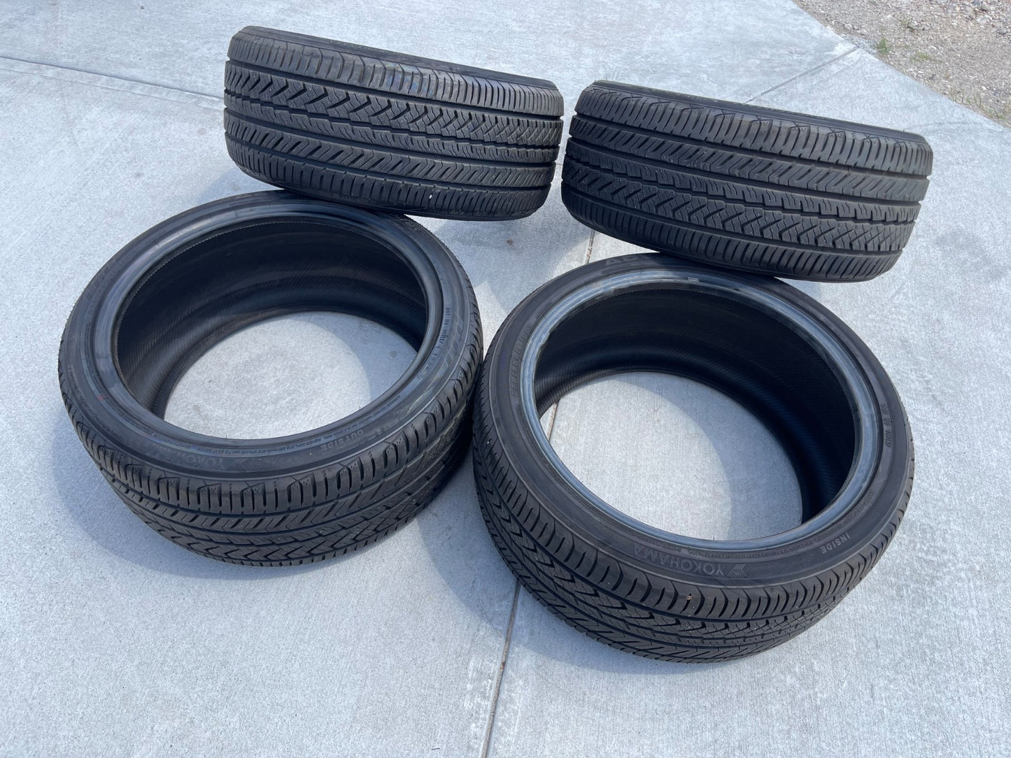 (2) 245/40R19 + (2) 275/35R19 Yokohama Advan Sport A/S+ Plus 98Y XL tires SET