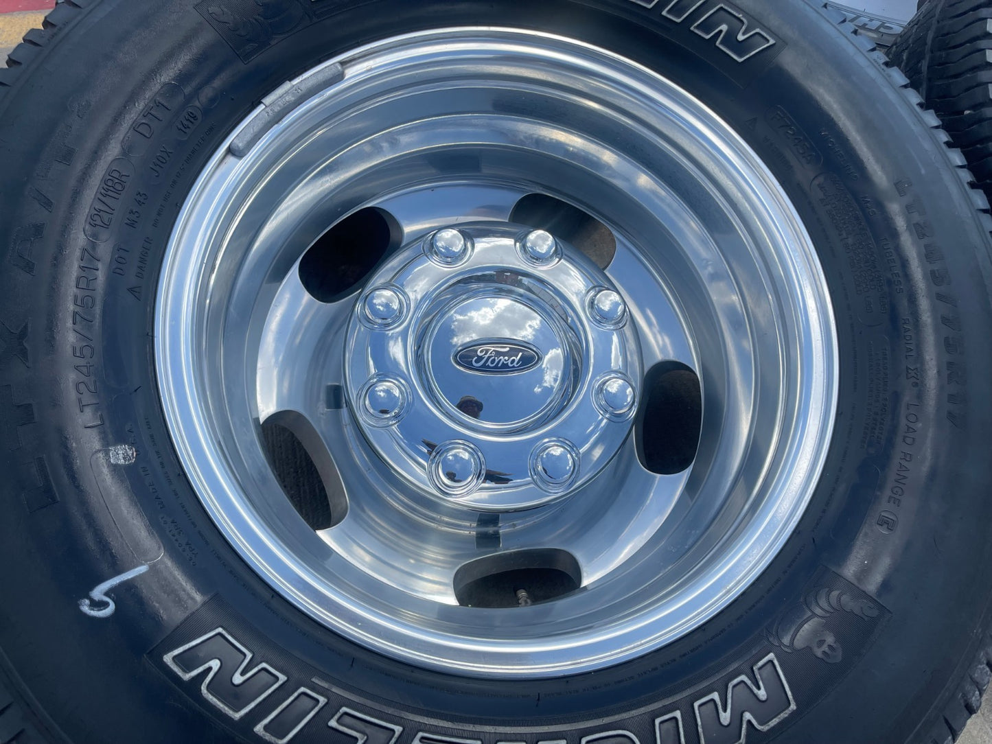 17" Ford F-350 Dually OEM 3618 3619 rims wheels SET tires Michelin LTX A/T2
