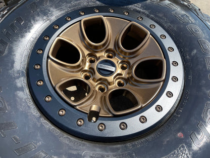17" Ford F-150 Raptor OEM BEADLOCK rims wheels BRONZE 10459 95210 BFG 37" NEW