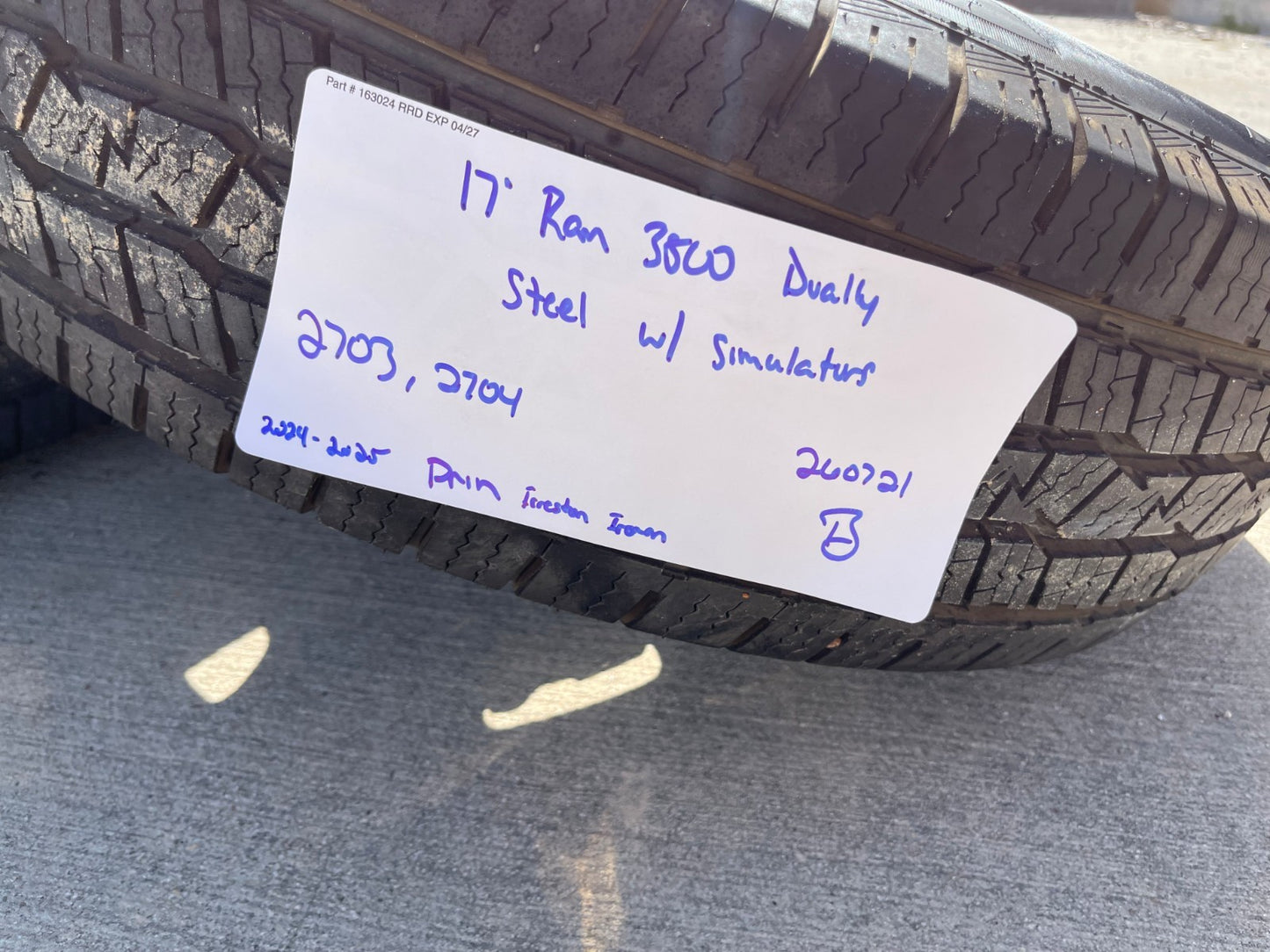 17" Dodge Ram 3500 Dually Laramie 8x200 wheels rims 2703 2704 OEM DISCOUNTED