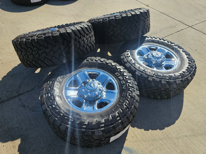 18" Dodge Ram 2500 3500 STEEL chrome OEM 2473 wheels rims TOYO M/T 35"