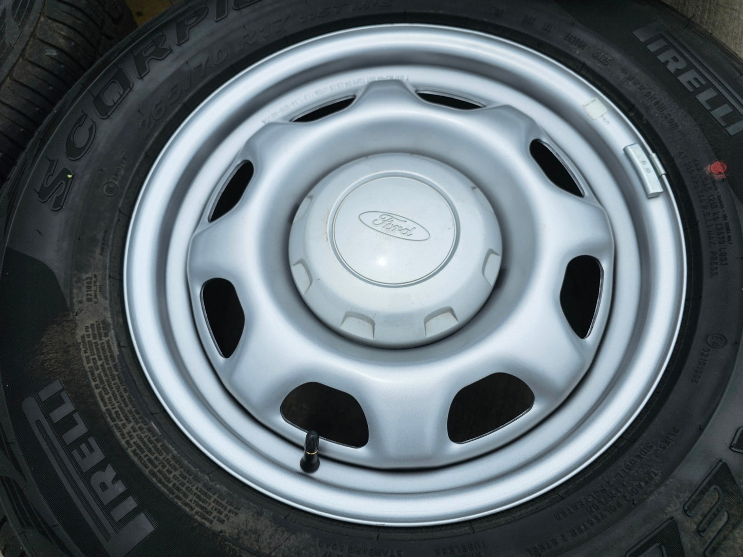 17" Ford F-150 OEM rims wheels 3857 tires steel 2023 2024 2025 PIRELLI A/T NEW