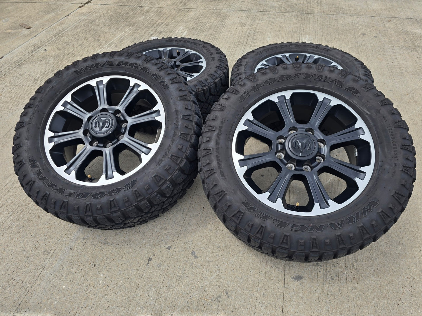 20" Dodge Ram 2500 3500 LARAMIE OEM wheels rims DURATRAC A/T SET 2025 2026 2027