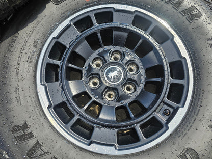 17" Ford Bronco HERITAGE SASQUATCH OEM 22025 wheels rims SET GOODYEAR A/T 35"
