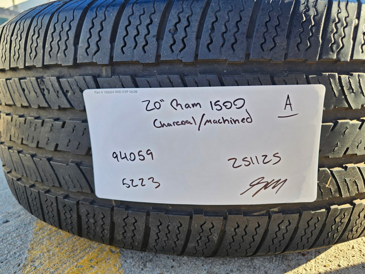 20" Dodge Ram 1500 OEM 94059 Laramie wheel rim 68583860AA Spare 2024 2025 2026