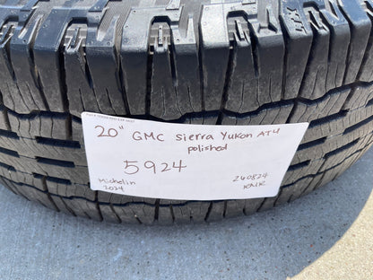 20" GMC Sierra Yukon AT4 Tahoe OEM 5924 wheels rims tires SET MICHELIN