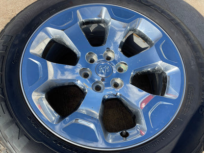 (1) 20" Dodge Ram 1500 OEM Laramie CHROME 2680 wheel Spare 2024 2025 2026