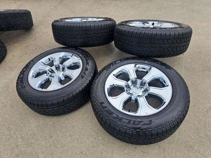 20" Dodge Ram 1500 OEM Laramie CHROME 2679 wheels rims tires 2023 2024 2025 NEW