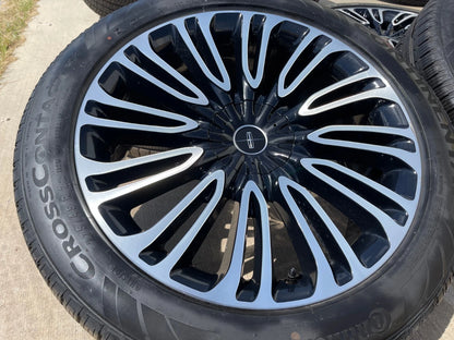 22" Lincoln Aviator Black Label OEM rims wheels 10242 Explorer NEW CONTINENTAL