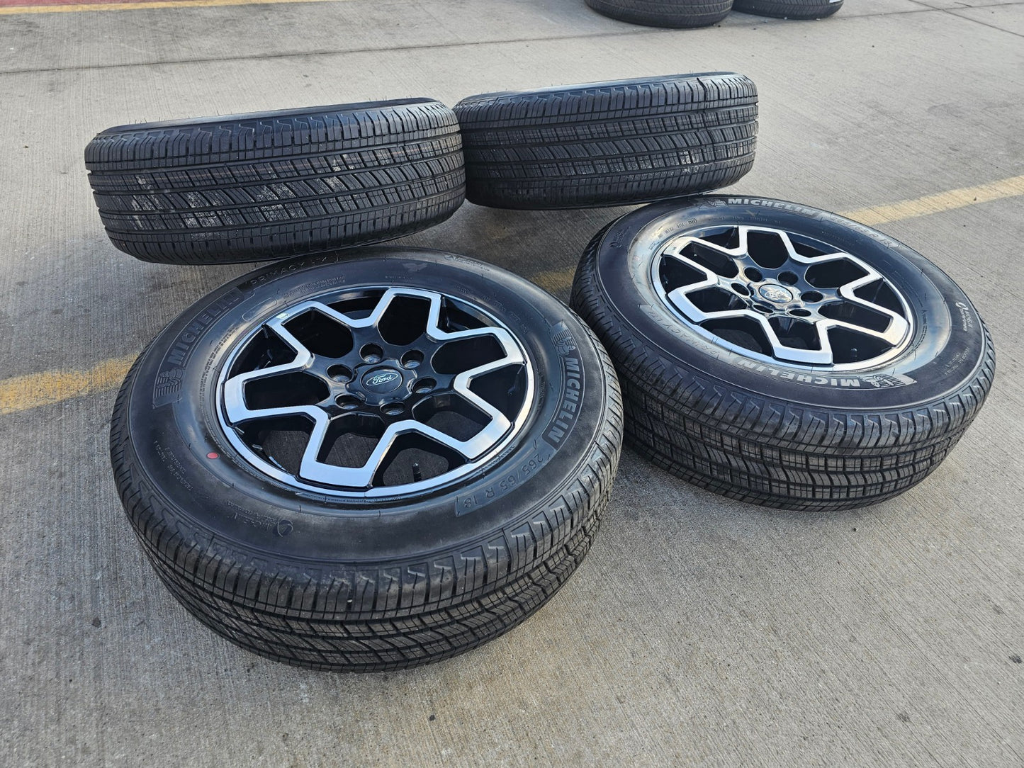 18" Ford Ranger wheels rims tires black 95213 tires 2024 2025 2026 NEW MICHELIN