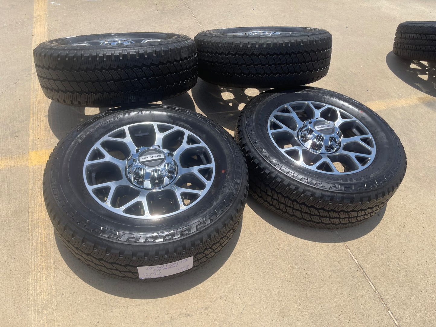 20" Ford F-250 F-350 OEM Lariat wheels rims 10292 tires SET BRIDGESTONE A/T