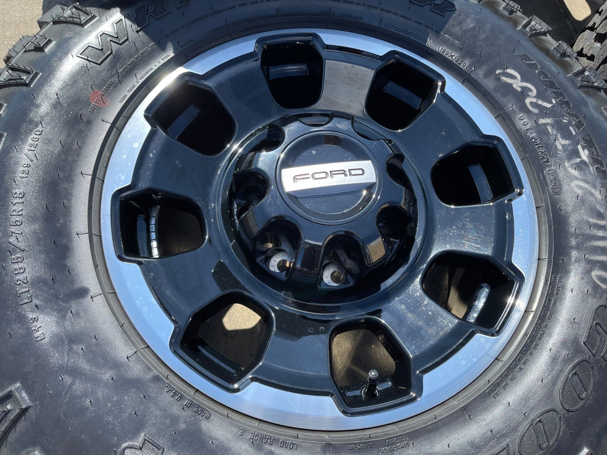 18" Ford F-250 F-350 OEM TREMOR rims wheels 10482 tires DURATRAC R/T 35" SET NEW
