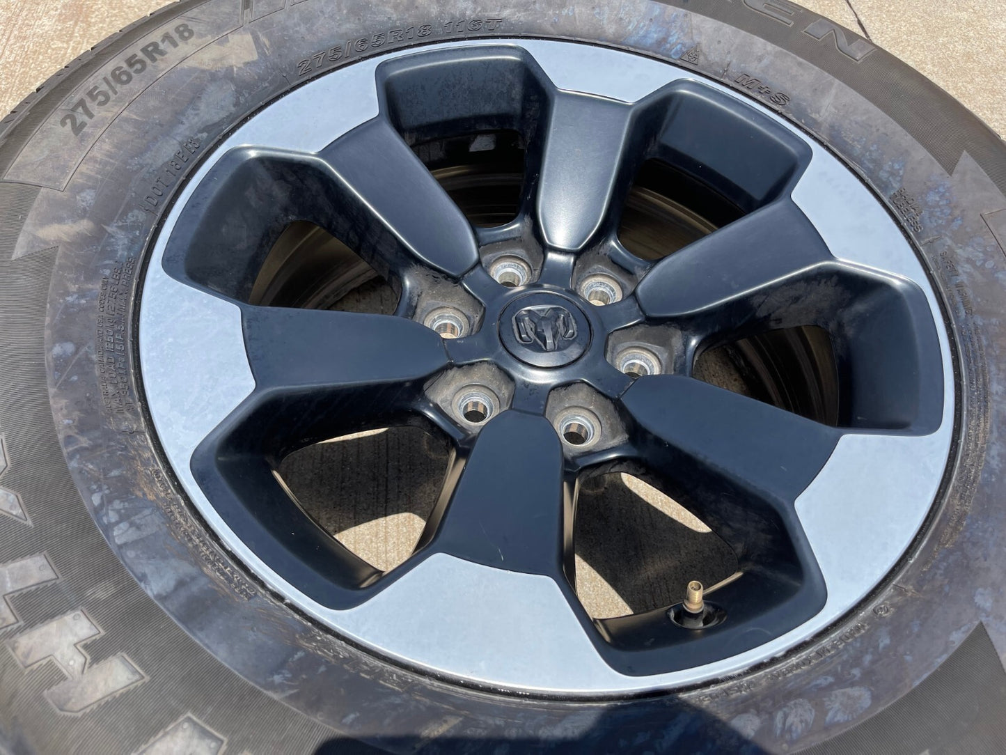 18" Dodge Ram 1500 OEM Rebel black wheel rim Spare 2671 2020 2021 2022 2023 2024