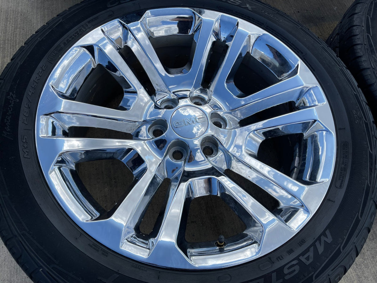 22" GMC Yukon DENALI OEM 4741 wheels rims tires Sierra SET DISCOUNTED
