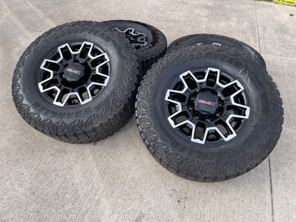 18" GMC Sierra AT4X Chevy Trail Boss 2500 OEM 14136 wheels rims GOODYEAR 35"