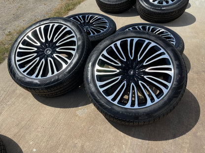 22" Lincoln Aviator Black Label OEM rims wheels 10242 Explorer NEW CONTINENTAL