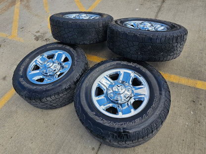 18" Dodge Ram 2500 3500 STEEL chrome OEM 2473 wheels rims tires MASTERCRAFT ATX2