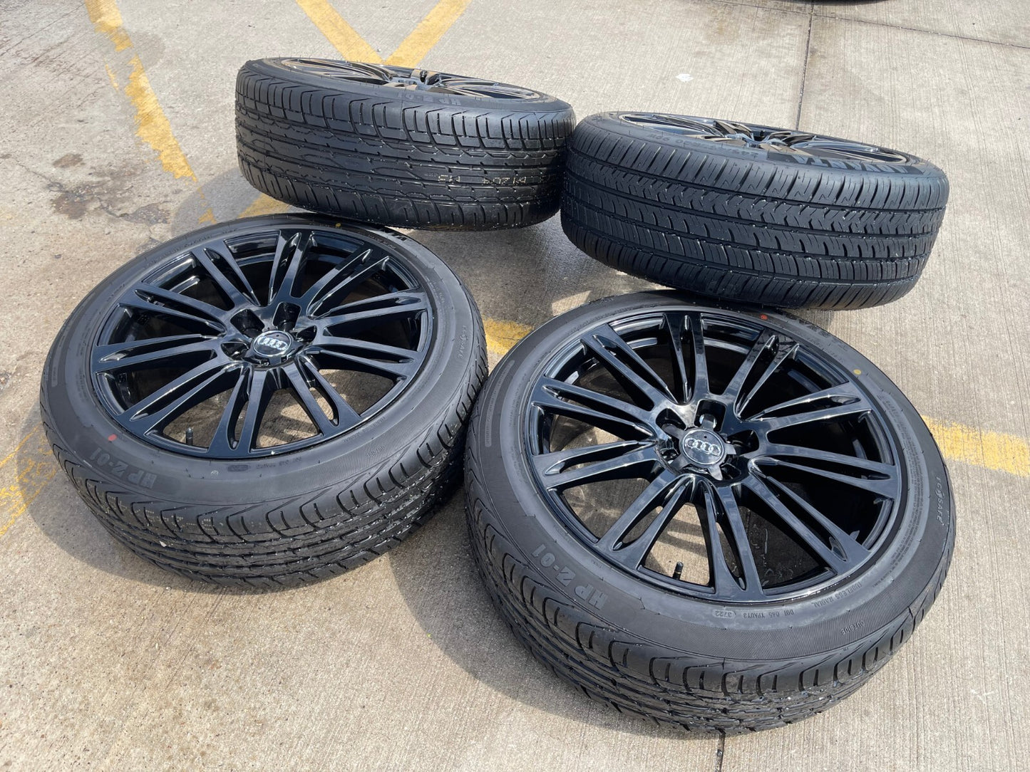 20" Audi A7 OEM wheels rims 58884 black tires NEW