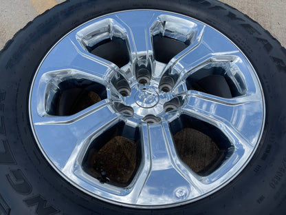 20" Dodge Ram 1500 OEM Laramie CHROME 2679 wheel rim tire 2022 2023 2024 2025