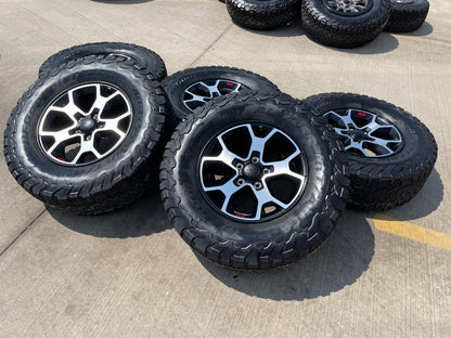 17" Jeep Wrangler Rubicon OEM 9218 wheels rims Gladiator BRIDGESTONE A/T NEW