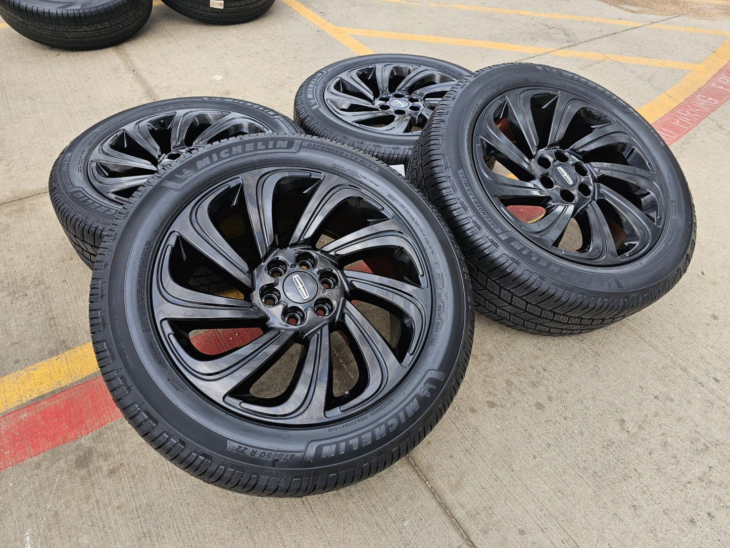 22" Lincoln Navigator OEM rims wheels 10497 Black Label MICHELIN NEW