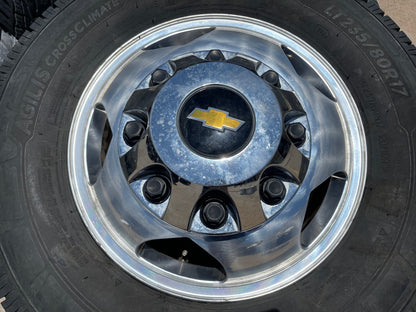 17" Chevy Silverado GMC Sierra 3500 Dually rims wheels OEM 5519 5520 MICHELIN