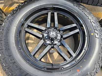 20" 20x9 Hartes Metal Savage Jeep Wrangler wheels rims 5x127 5x5 FALKEN 33" NEW