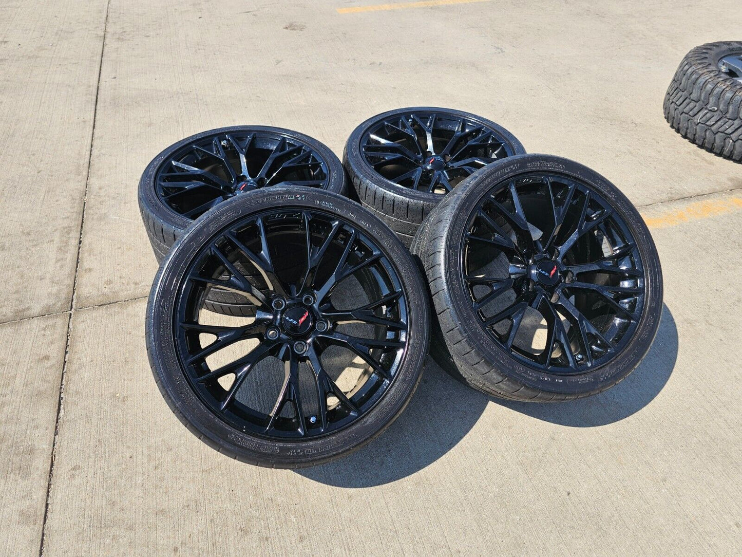 19x10 20x12 Chevy Corvette STINGRAY C7 OEM wheels rims 5734 5736 black tires