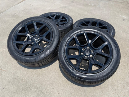22" Dodge Ram 1500 OEM LIMITED Laramie wheels rims black 2725 2684 PIRELLI