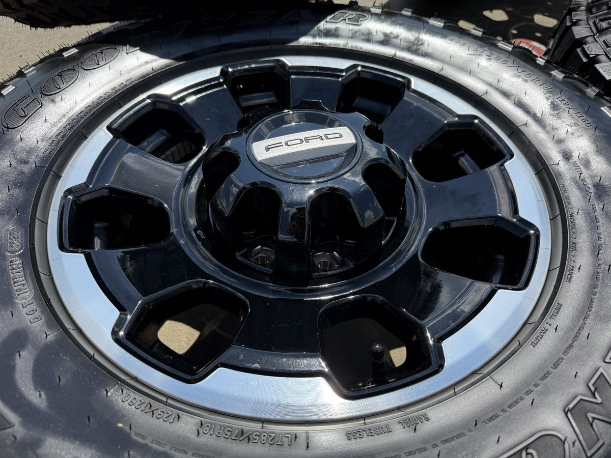 18" Ford F-250 F-350 OEM TREMOR rims wheels 10482 tires SET GOODYEAR DURATRAC AT