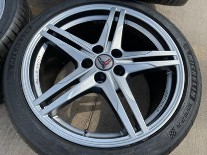 19" + 20" Chevy Corvette Z06 C8 OEM FORGED 94027 94028 wheels rims 2024 2026