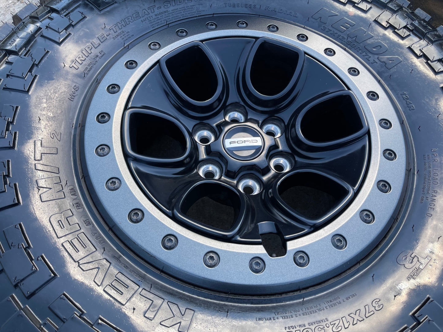 17" Ford F-150 Raptor OEM BEADLOCK rims wheels SET 10459 95210 37" tires NEW
