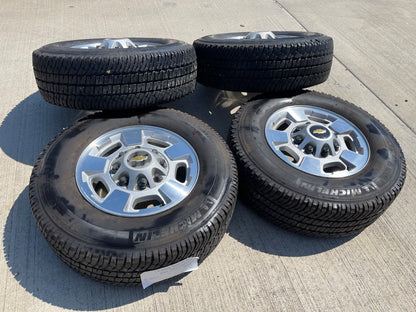 17" Chevy Silverado GMC Sierra 2500 3500 OEM 5500 wheels rims tires MICHELIN A/T