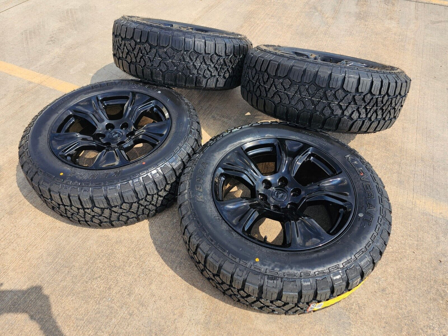 20" Dodge Ram 1500 OEM Laramie wheels rims 2674 tires 2023 2024 NEW A/T2 33"