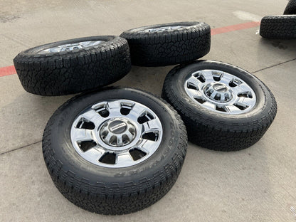 20" Ford F-250 F-350 OEM chrome Lariat wheels rims 10295 tires 2023 2024 NEW