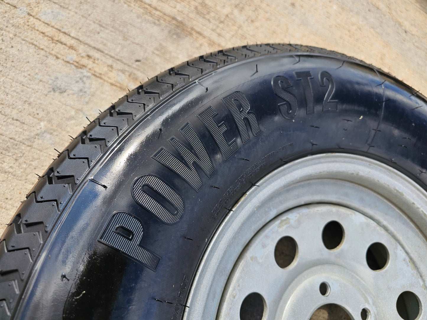 (1) 15x5 Dexstar Steel Trailer wheel rim tire 5x4.5 5x114.3
