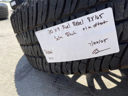 20x9 FUEL Rebel D680 Chevy Dodge Ram 2500 3500 wheels rims 8x165 8x6.5 tires