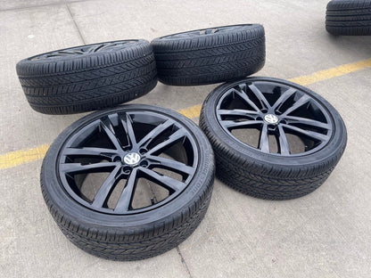 19" VW Passat Golf GTI Jetta OEM Salvador black wheels rims 70002 tires NEW