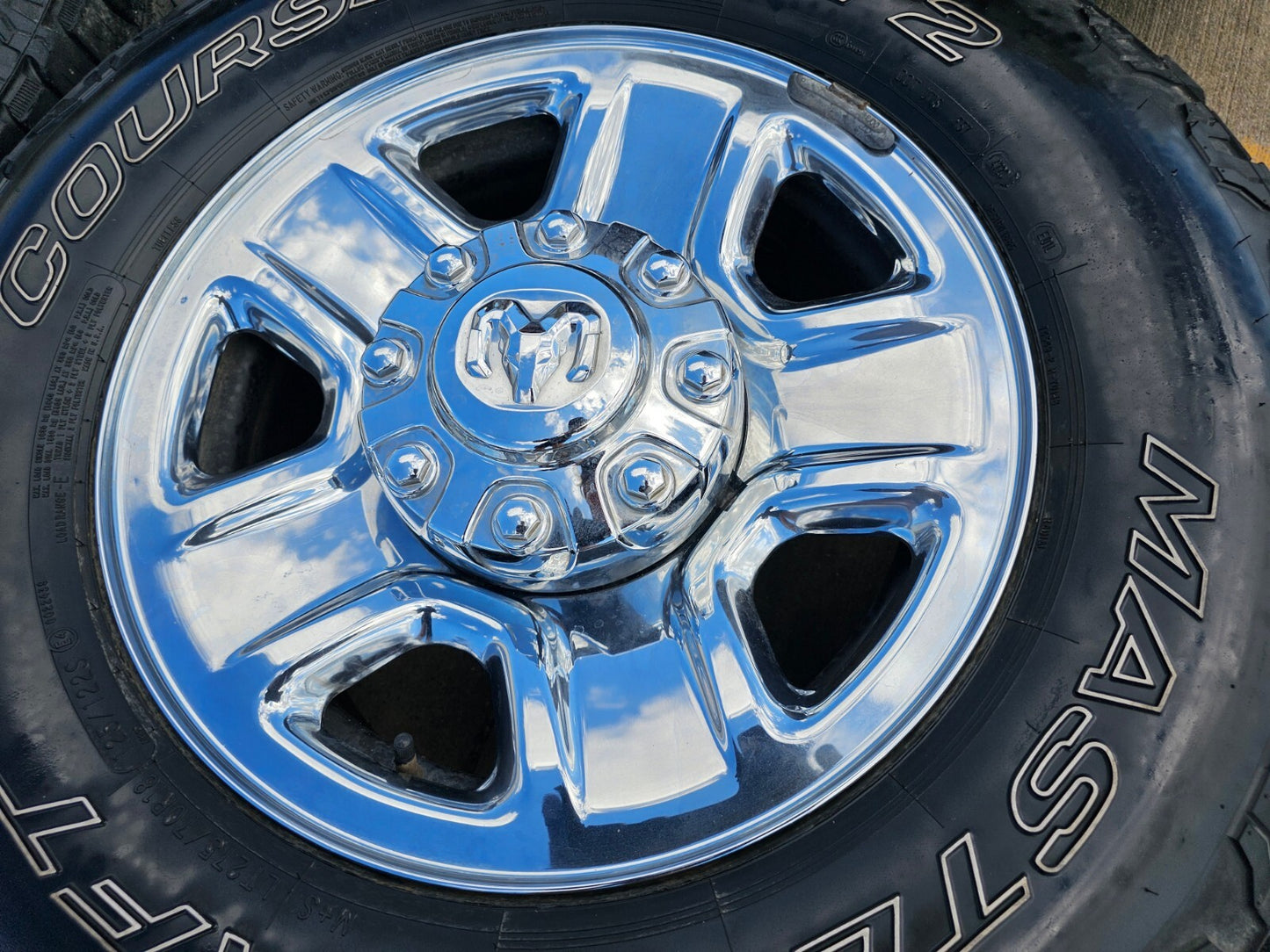 18" Dodge Ram 2500 3500 STEEL chrome OEM 2473 wheels rims tires MASTERCRAFT ATX2