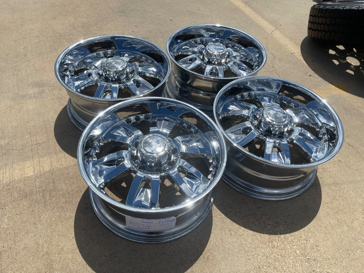 22" 22x10 Ty-Fun TF015 TW015 Ford F-250 F-350 rims wheels SET CHROME