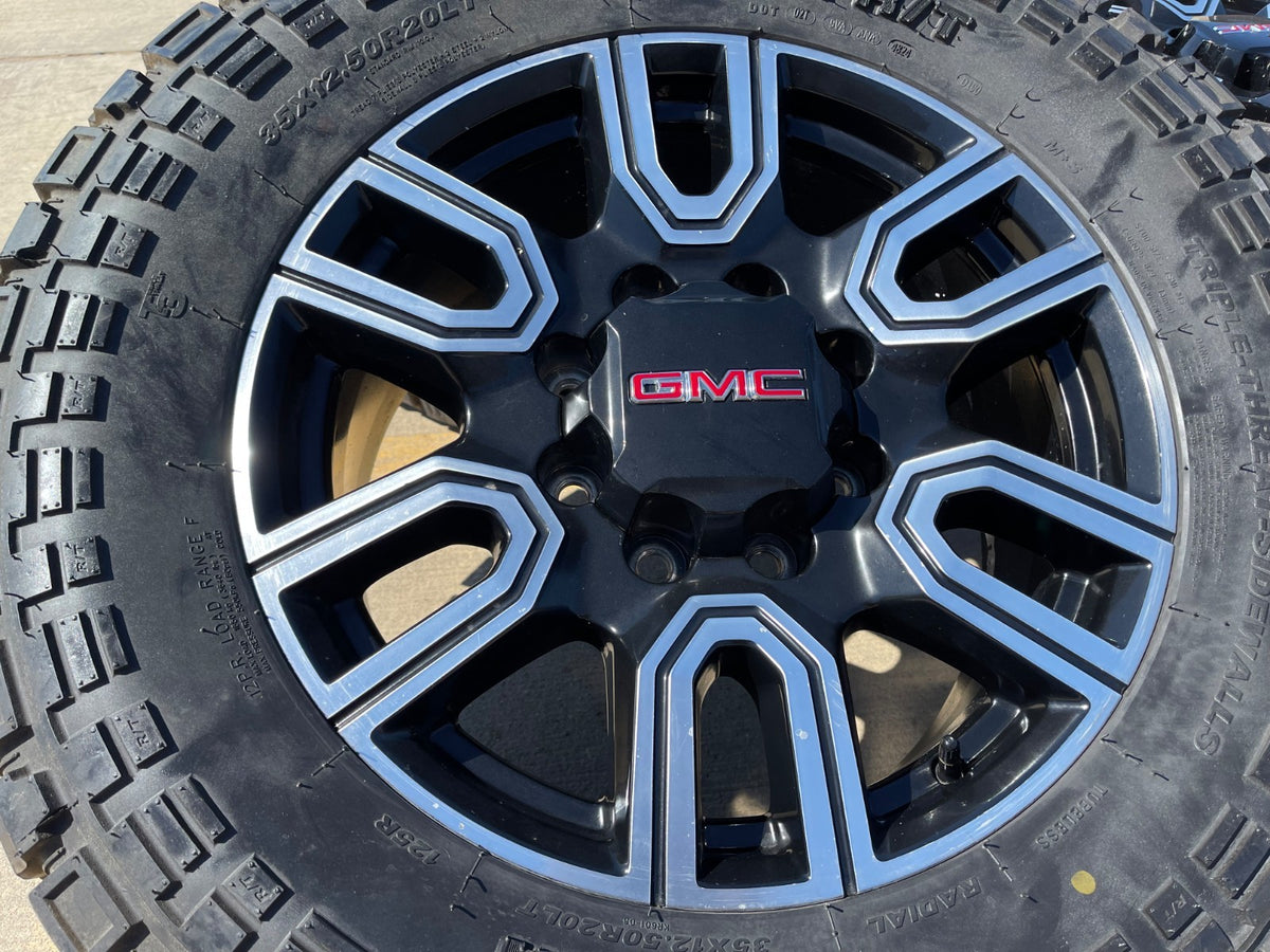 20" GMC Sierra AT4 2500 3500 OEM wheels rims 5950 Silverado KENDA 35" SET