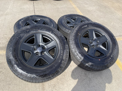 17" Jeep Gladiator BLACK OEM wheels rims 9235 Wrangler 2024 2025 2026 NEW