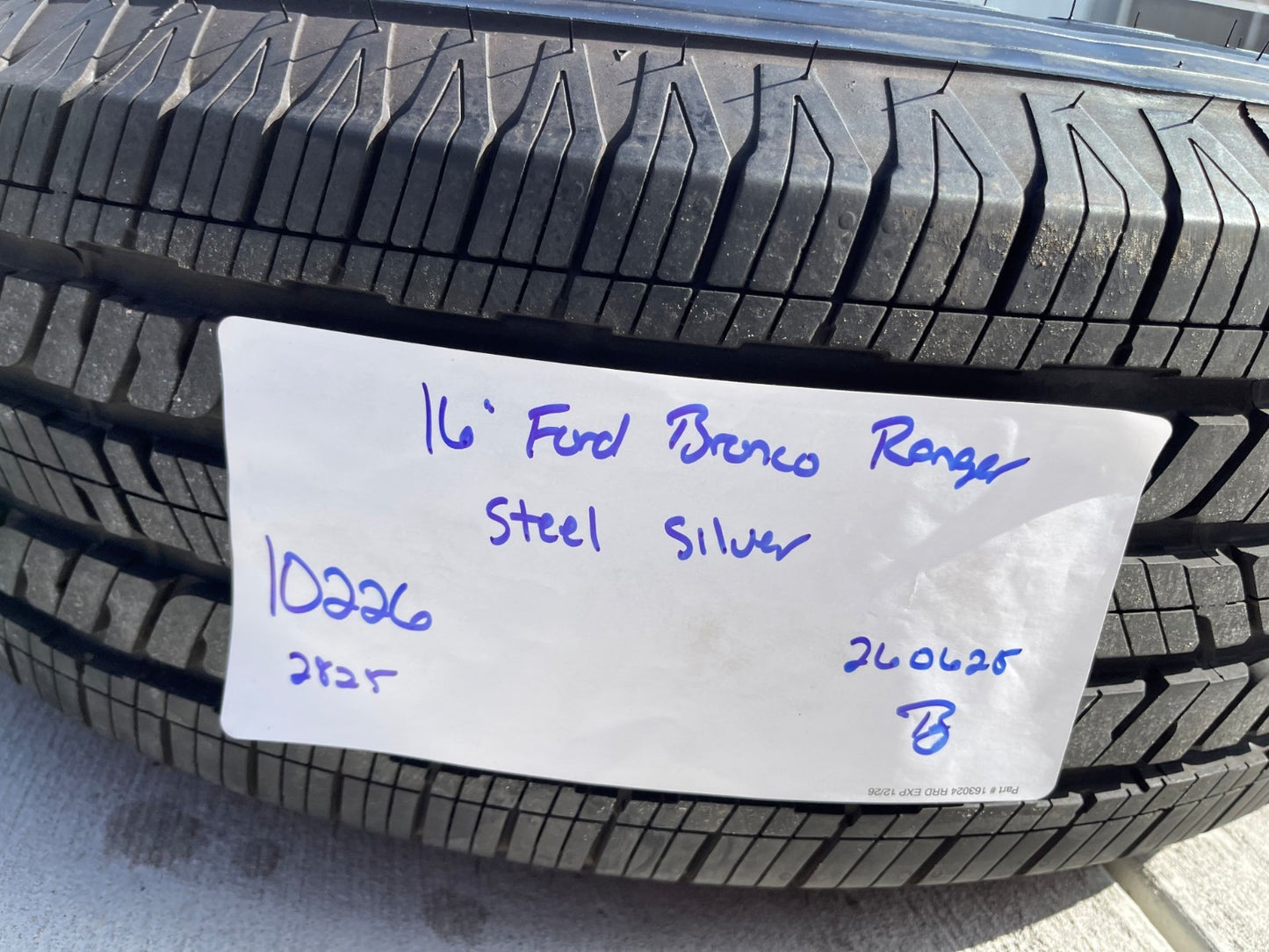 16" Ford Bronco steel wheel rim tire 10226 Ranger 2022 2023 2024 2025 2026 NEW