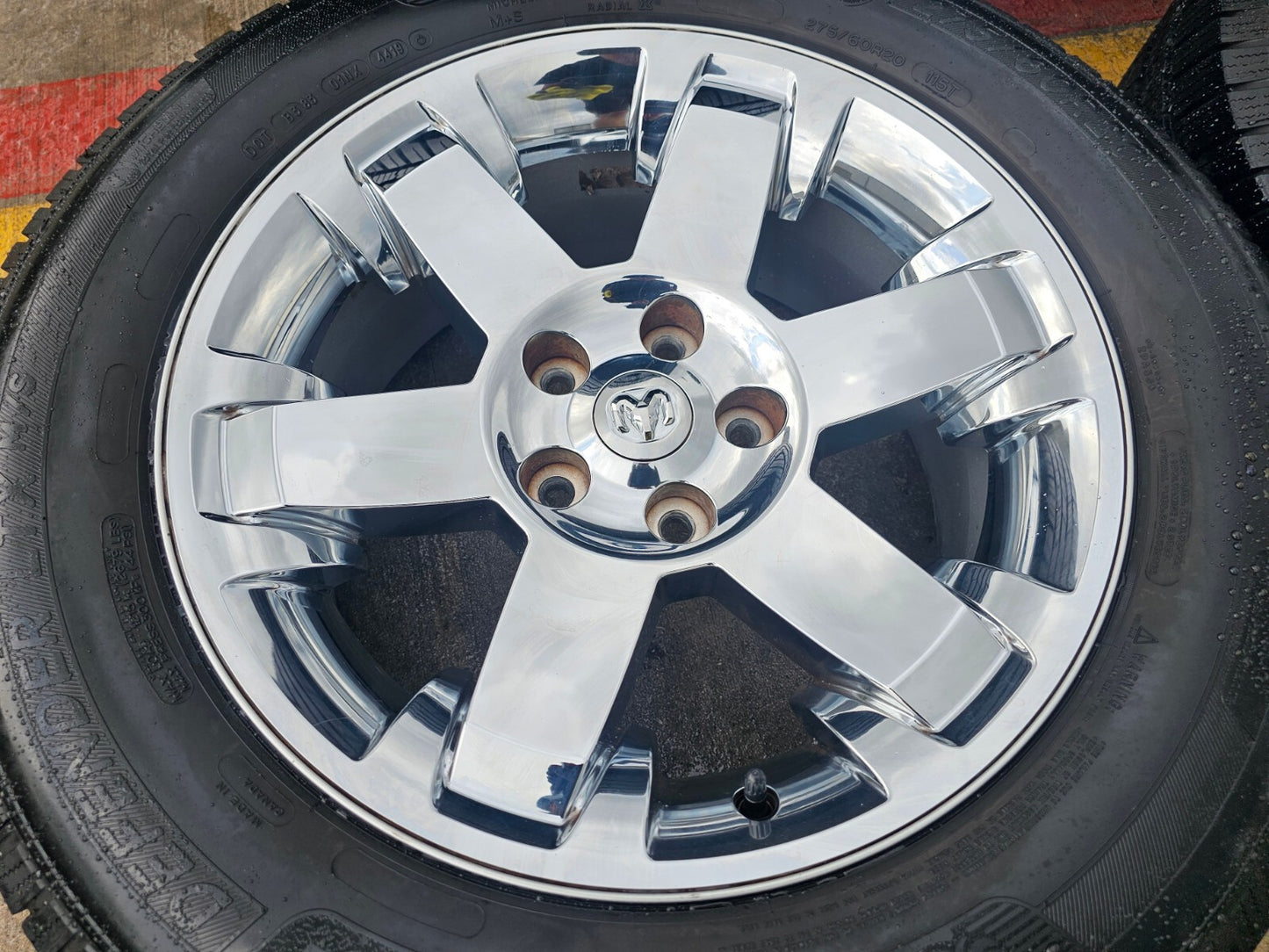 20" Dodge Ram 1500 OEM chrome wheels rims 2365 tires MICHELIN
