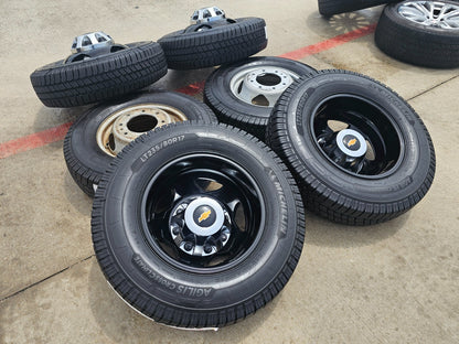 17" Chevy Silverado GMC Sierra 3500 Black Dually rims wheels OEM 5519 5520 NEW