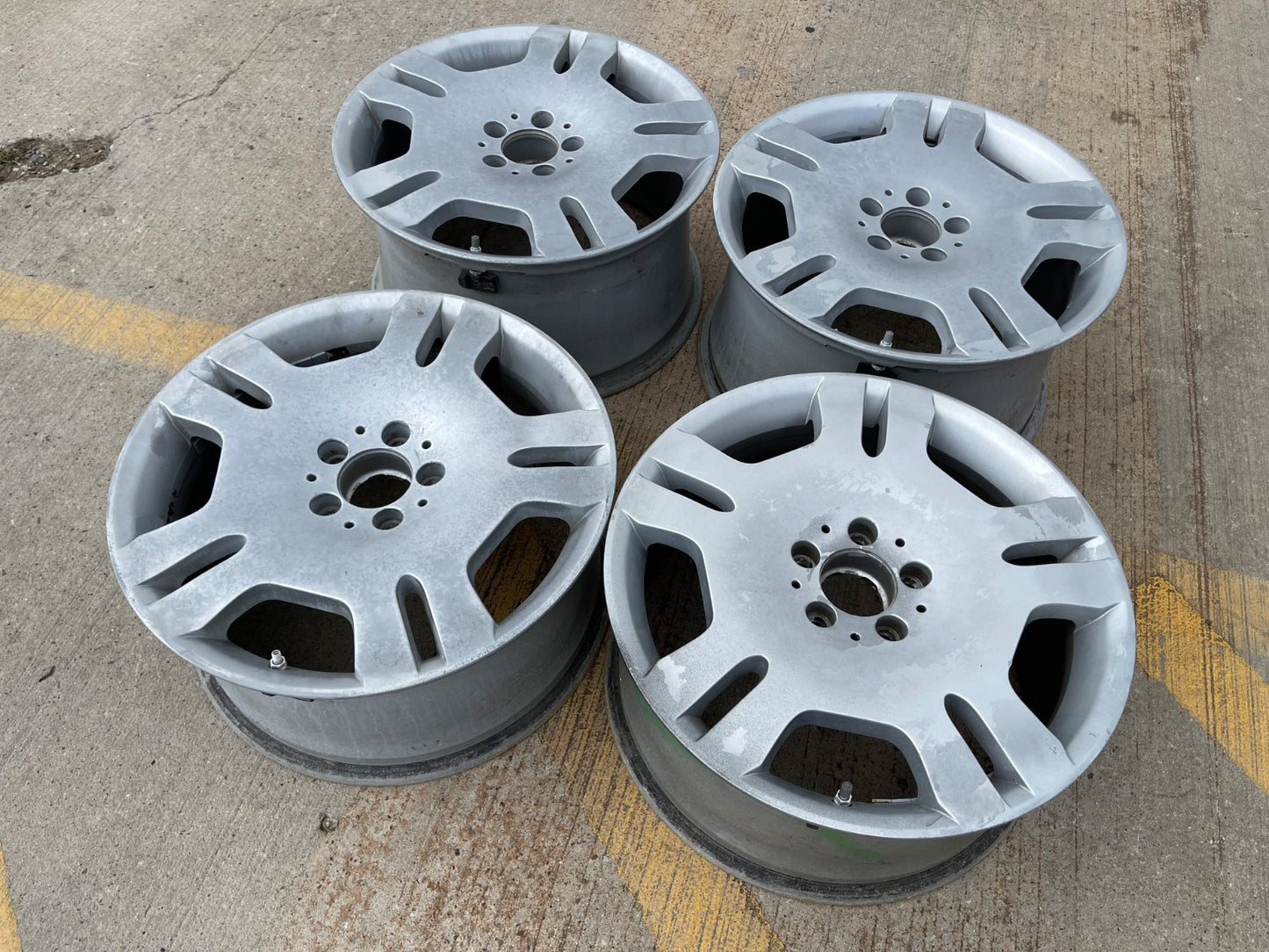 18" 18x8.5 + 18x9.5 Mercedes S550 S600 OEM staggered 65470 65471 wheels rims