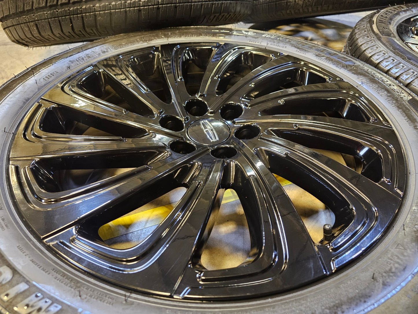 22" Lincoln Navigator OEM 10666 rims wheels BLACK LABEL SET MICHELIN NEW