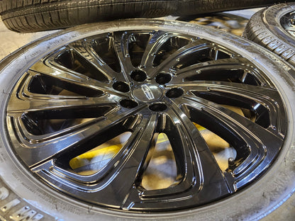 22" Lincoln Navigator OEM 10666 rims wheels BLACK LABEL SET MICHELIN NEW