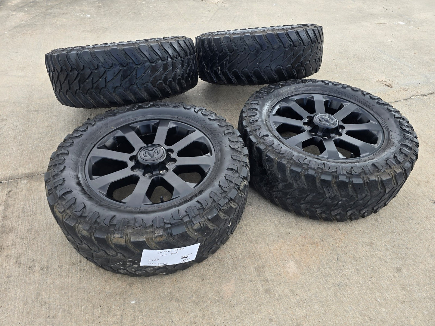 20" Dodge Ram 2500 3500 LARAMIE OEM 2700 wheels rims tires 35"